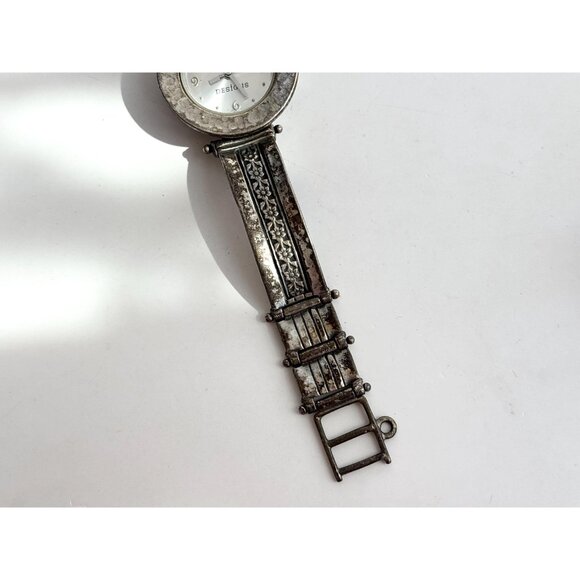 Silpada Designs Sterling T1749 Hand Wrought Vintage Wristwatch - 28mm - WORKS! - Picture 4 of 14